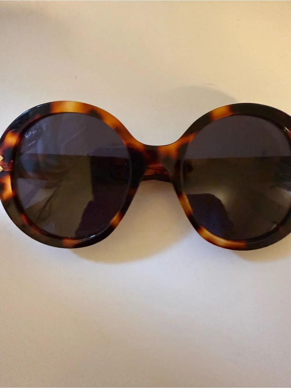 Gucci Tortoiseshell Round Sunglasses with Brown Lenses